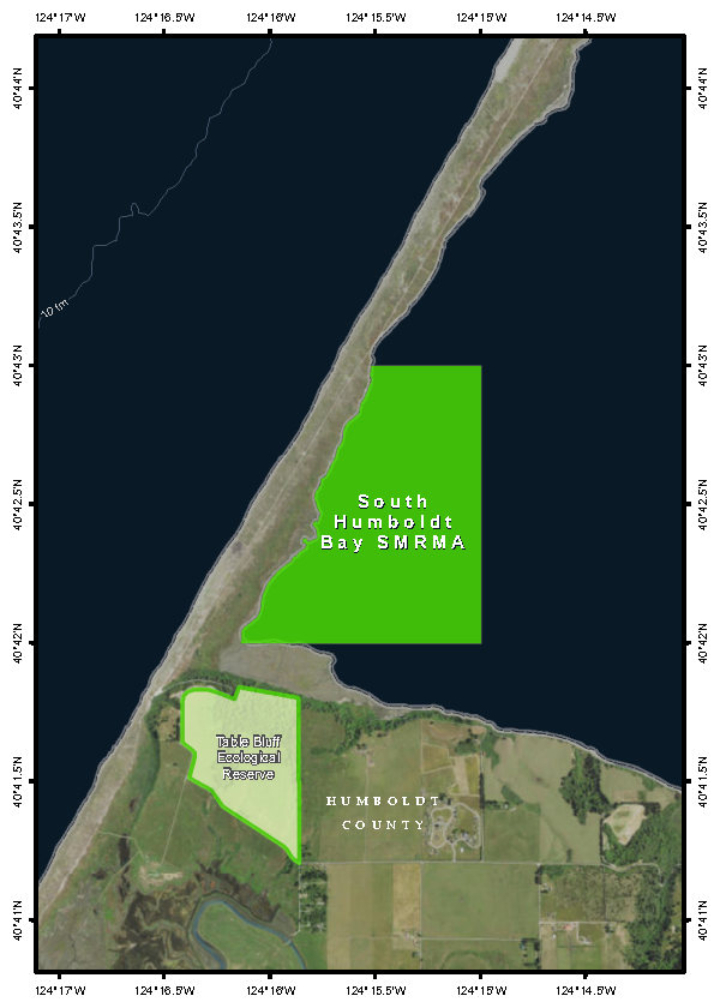Map of South Humboldt Bay SMRMA - click to enlarge in new tab